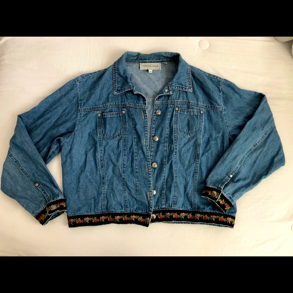 Denim Jacket with flowers